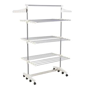 Séchoir à linge pliable à 3 niveaux avec roulettes, support de séchage portable - Product Image 1