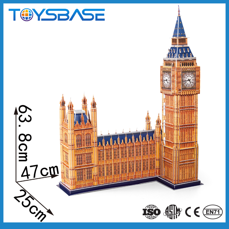 Образовательные дети головоломки игрушки 190 шт. лондон биг бен 3D бумаги головоломки поделки игрушки