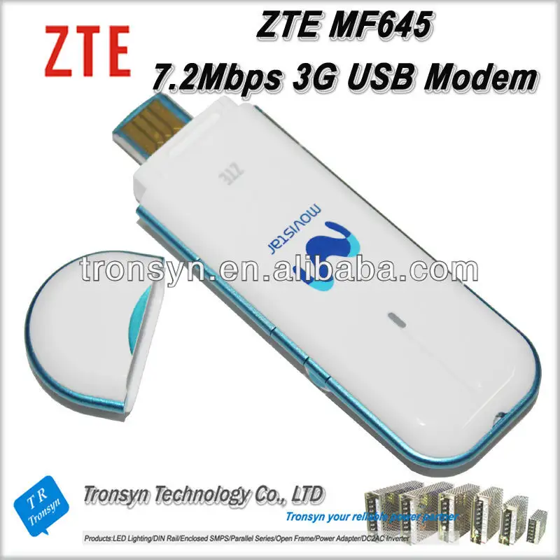 オリジナルのロック解除7.2Mbps ZTE3GワイヤレスUSBモデムMF645サポートデジタルTV