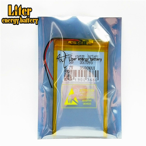 Flat pure rechargeable 3,7 v lipo lithium battery 357095 3500 mah for flashtube mosquito - Product Image 3