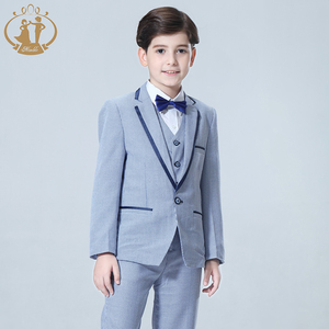 शादियों के लिए लड़कों औपचारिक सूट बच्चों प्रदर्शन पार्टी 3pcs टक्सेडो कपड़े सेट बच्चे जेंटलमैन कॉस्टयूम - Product Image 3