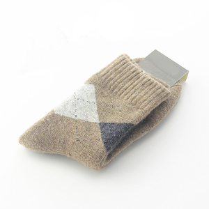 Calcetines de Lana <span class=keywords><strong>Merino</strong></span> para Hombre, Gruesos, de Negocios, con Diseño Argyle Gris, 10 Colores Disponibles - Product Image 2