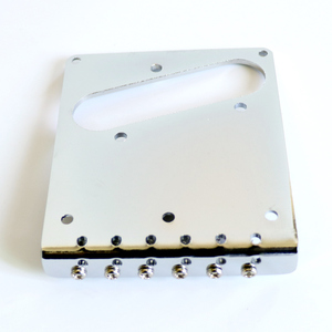 Puente para Guitarra Eléctrica TLB013, <span class=keywords><strong>Base</strong></span> de Acero 80x97mm, Selletas de Latón Vintage, Componentes de Hierro, Acabado Cromado Pulido, Metal Duradero 54mm - Product Image 6