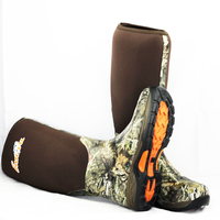 Haute qualité usine personnalisé en caoutchouc camo isolation imperméable néoprène chasse serpent bottes de pluie en caoutchouc