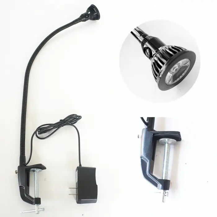 3W Clamp LED reading light, led gooseneck clamp light, led table reading lamp