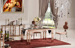 <span class=keywords><strong>Comprar</strong></span> muebles de china <span class=keywords><strong>en</strong></span> línea mármol rosa de <span class=keywords><strong>oro</strong></span> mesas de comedor Silla fija DH-1413 - Product Image 1