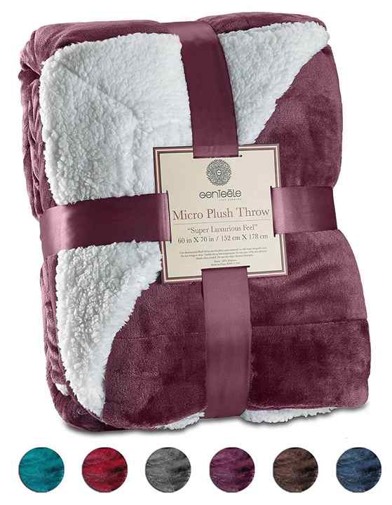 Ubuy Genteele Super Soft Luxurious Sherpa Throw Blanket Genteele