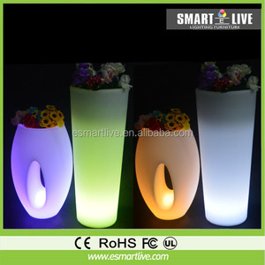 De gran tamaño de la Iluminación Led Planter Pot/LED iluminación tall ronda maceta de plástico - Product Image 4