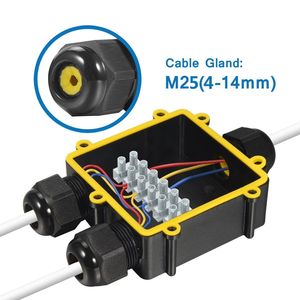 TÜV CE RoHS Zertifiziert 2-Wege IP68 Wasserdichte 24A 450VAC Umweltfreundliche Kabelanschlussdose Outdoor Elektronisches Kunststoffgehäuse - Product Image 4