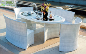 Set di Mobili da Giardino in Rattan Sintetico con Tavolo Rotondo e Sedie per 4,5,6,8,10,12 Posti - Product Image 6