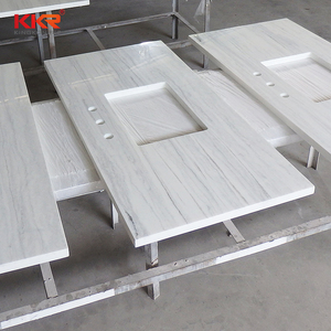 Pietra artificiale Piani <span class=keywords><strong>Cucina</strong></span> In Resina Acrilica di Superficie Solida Parte Superiore di Vanità - Product Image 6