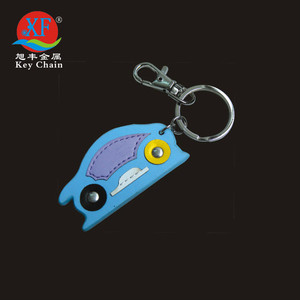 Porte-clés en cuir personnalisé en 3D, mignons bijoux de brouillard, girafe, dessin animé, vente en gros, - Product Image 4