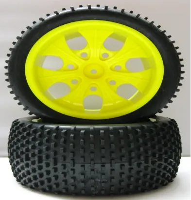 RC Car Parts 1/10 Truck Tires with Rubber Tyres and Plastic Wheels 8067