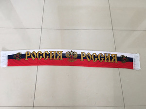 مخصص تصميم الحرير طباعة الشاشة روسيا العلم وشاح مشجعي كرة القدم - Product Image 3
