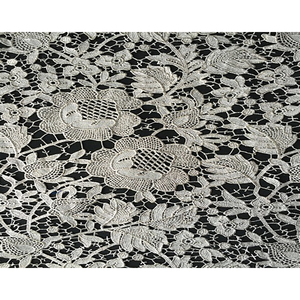 100% POLY CHEMICAL FOIL BRODERIE 51 "/52" Tissu de dentelle de mariage - Product Image 1