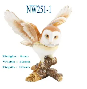 Owl with Wings Out Treasured Trinket Box