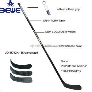 Bâton de hockey sur glace en carbone intégral de haute qualité YT/Senior/junior/INT Pro 3K/12K/18K avec P19/P3/P88/P92/PM9/P02/P91/JNP19 en gros - Product Image 1