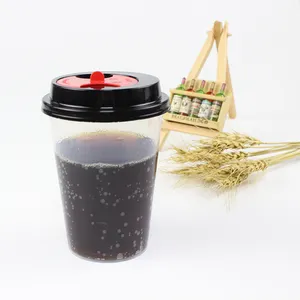 Sampel Gratis 500Ml Minuman Sekali Pakai Susu Teh Bening Pp Plastik Cangkir