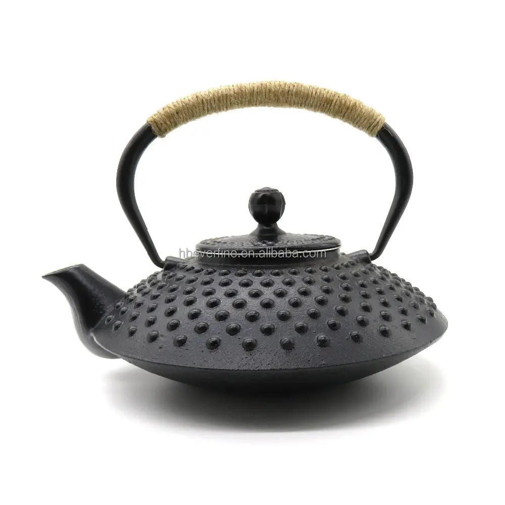 0.8L hot sale pearl decorated cast iron teapot