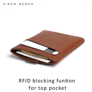 Hiram Beron-portatarjetas de cuero italiano, bloqueo RFID - Product Image 3