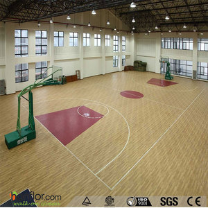Top qualité bois couleur rouleau de <span class=keywords><strong>sol</strong></span> en pvc pour terrain de basket - Product Image 2