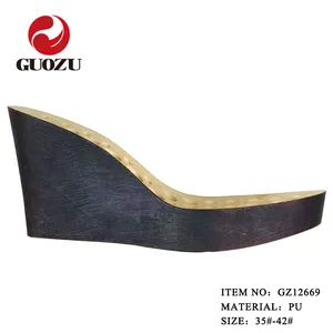 Soles For Shoe Making High Wedge Heel Mid Sole PU Shoe Sole For Lady Sandal Making