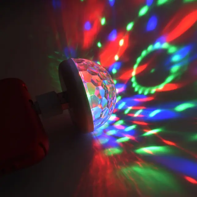 Mini lampe boules magiques RGB LED USB, 2 pièces, éclairage de scène pour fête Disco DJ