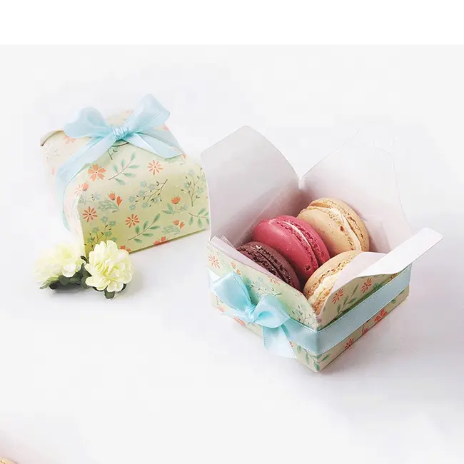 Di colore completo di stampa decorativa sapone della caramella di carta dolce macaron torta scatola di imballaggio scatola di favore di cerimonia nuziale