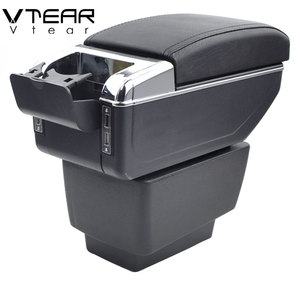 Reposabrazos Vtear para <span class=keywords><strong>Skoda</strong></span> <span class=keywords><strong>Fabia</strong></span> con Carga USB, Caja de Almacenamiento de Doble Capa Elevada, Almacenamiento Central, Accesorios para Automóviles 15-17 - Product Image 5
