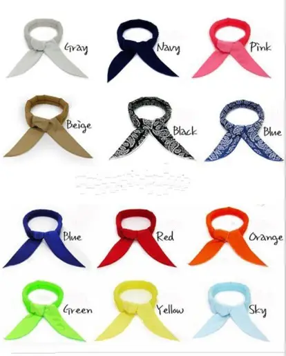 Neck coolers New Summer Cool Scarf Mix colour neck cooling scarf cooler towel cooling headband Ice towel scarves