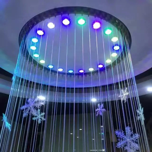 คุณสมบัติน้ำในสนามหลังบ้านน้ำพุแสง RGB ในร่มม่านฝนน้ำตกเทียม - Product Image 5