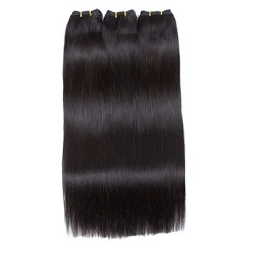 Soprano brazilian remy double drawn black hair weft hairstyles weave extension