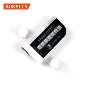 14 Led rayon lumineux de vélo de route, lumières de roue de vélo de route sans fil Message personnalisé, lumières de roue de vélo