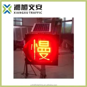 Yellow solar traffic road signalization