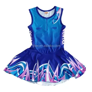 Синее сублимированное дизайнерское платье Netball на заказ