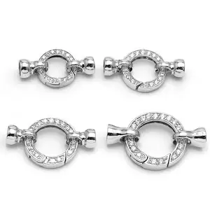 XD S820-1181 Jepit Perhiasan Bulat Gesper Cincin Pegas Perak Murni 925 Padat Gesper Perak Sterling 925