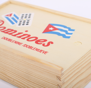 Dominó Cubano Doble Nueve en Caja de Madera con Spinner Metálico - Product Image 3
