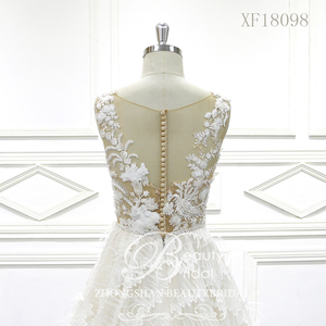XF18098 alta calidad barato diseño Original lujo A-line <span class=keywords><strong>vestidos</strong></span> de novia con pluma <span class=keywords><strong>2021</strong></span> - Product Image 4