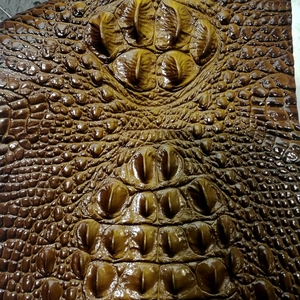 Two Tone Color crocodile Emboss Faux <strong>Leather</strong> <strong>Sheets</strong> for Making Bags - Product Image 4