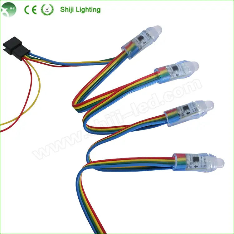 Chaîne à lumière LED DMX 512, 50 pièces, lampe d'éclairage pour noël, assurance commerce extérieur, piles, uss512