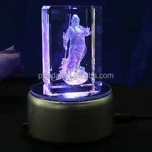 Cubo de cristal K9 3D grabado con láser, artesanías, figuritas de cristal de cuarzo, adornos, recuerdos de pisapapeles