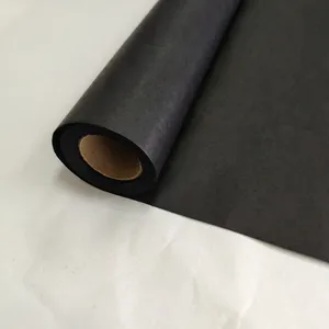 Gift Wrapping Paper Black 40gsm Cheap High Quality Eco Friendly Wood Pulp Cotton Rice Tissue Water Resistant Flower Gift Wrapping Paper 60cm X 15m