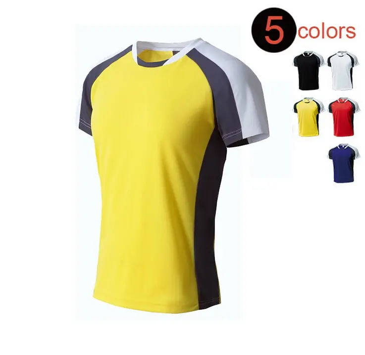 2016 benutzer definierte Großhandel Top-Qualität Sport Herren gelb T-Shirt