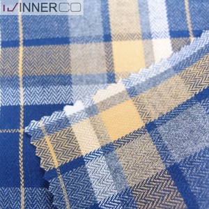 Camisas de cuadros para hombre, hilo teñido, tela de franela de algodón - Product Image 3