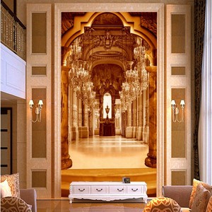 <span class=keywords><strong>Papier</strong></span> <span class=keywords><strong>peint</strong></span> 3D doré Golden Palace, <span class=keywords><strong>papier</strong></span> <span class=keywords><strong>peint</strong></span> scintillant pour fond de télévision - Product Image 4