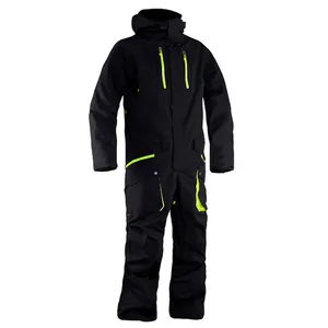 高品质防水透气一体滑雪服防风防雪滑雪工作服户外有源滑雪连体衣雪服