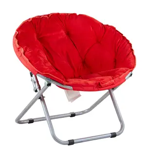 Wholesale Furniture Foldable Sofa Single Sun Lounger Leisure Round Moon Folding Chair