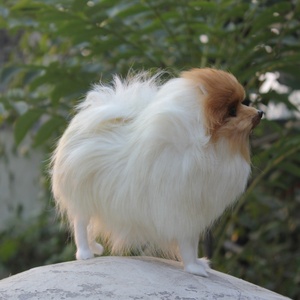 Simulación de miniatura animales sin relleno de piel blanca <span class=keywords><strong>Papillon</strong></span> <span class=keywords><strong>perro</strong></span> estatuilla - Product Image 5