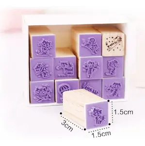 Mini Cute kitten stamp DIY wooden rubber stamps for scrapbooking stationery scrapbooking standard stamp