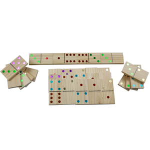 28 Jumbo de madera juego de dominó conjunto de juguete de interior/al aire libre gran para el patio trasero partes - Product Image 2